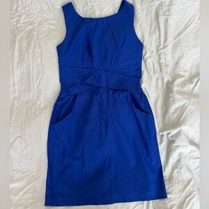 Elegant Blue Sleeveless Dress